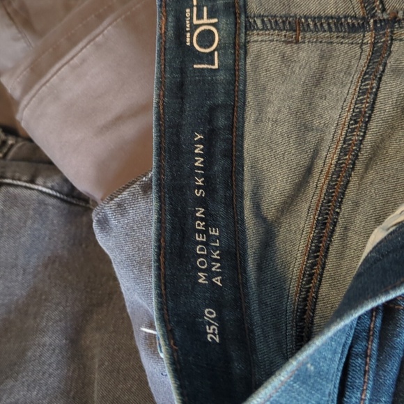 Loft High Rise Modern Slimny Ankle Jeans Dark Wash - Picture 4 of 5